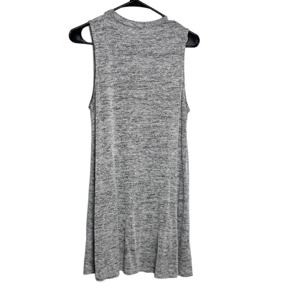 Love Tree High Neck Heathered Mini Dress Grey Size Large - Picture 2 of 5